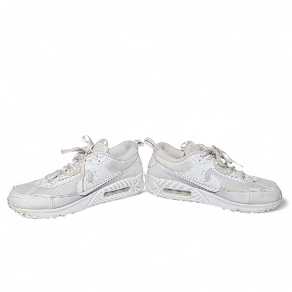 Nike Air Max 90 Futura Triple White Womens Size 8 Sneakers DM9922-101 - Picture 3 of 7